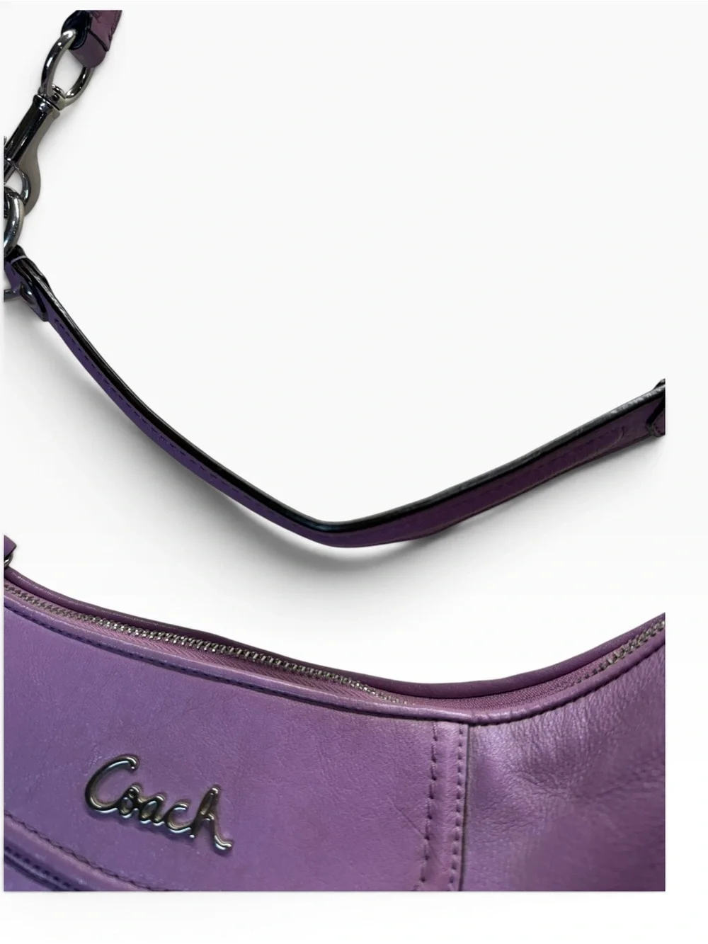Coach 2012 Ashley F19761 Purple Leather Convertible Hobo Shoulder Crossbody Bag